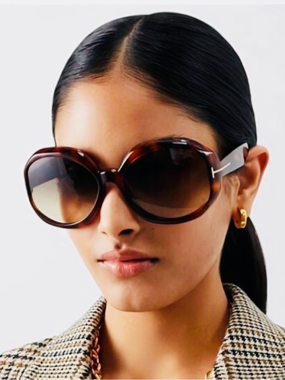 NEW Tom Ford GEORGIA-02 FT 1011  Dark Havana 52B 63-17-135 Sunglasses Authentic